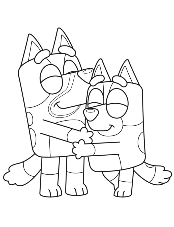 Bluey Para Colorir 05 690x900 1 - Desenho de Bluey para colorir e imprimir grátis