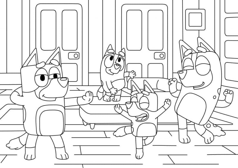 Bluey Para Colorir 07 800x566 1 - Desenho de Bluey para colorir e imprimir grátis