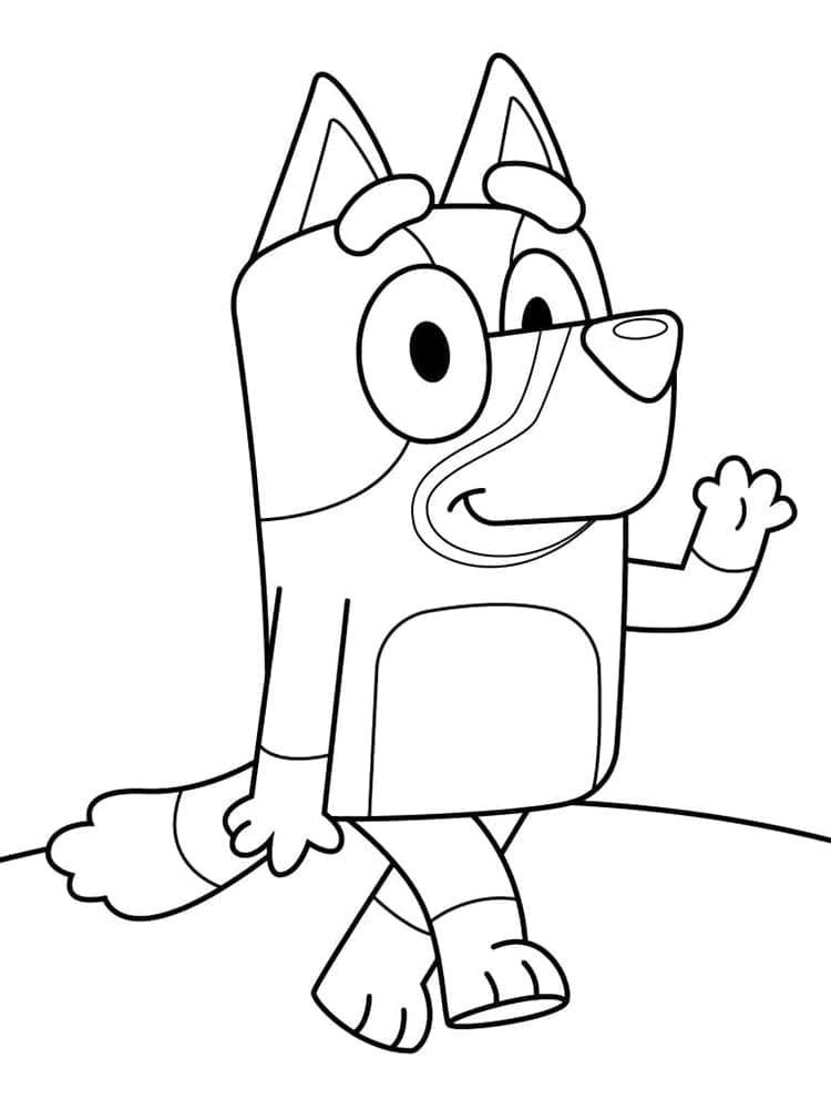 Bluey Para Colorir - Desenho de Bluey para colorir e imprimir grátis