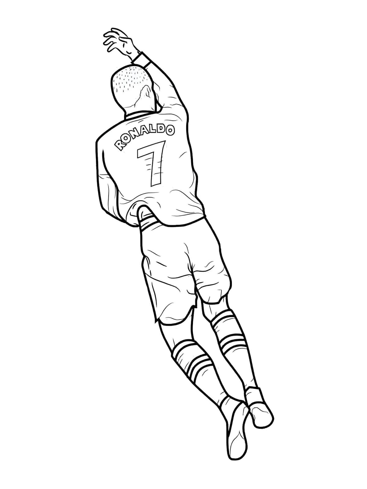 Cristiano siuuuu para colorir - Desenho de Cristiano Ronaldo para colorir