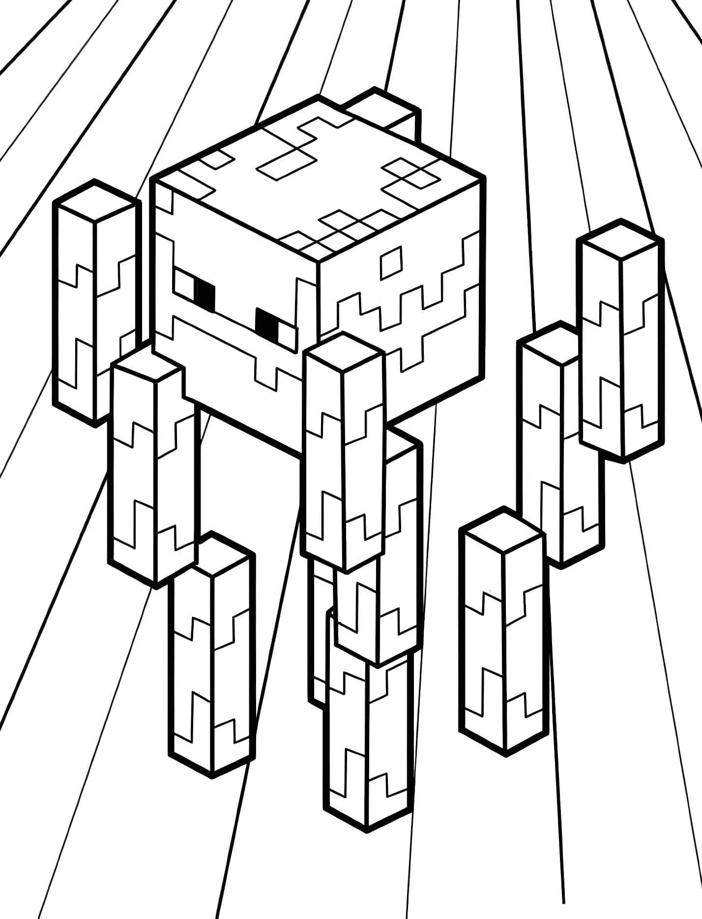 Desenho Blaze Do Minecraft Para Imprimir E Colorir Minecraft - Desenho de Minecraft para colorir e imprimir grátis