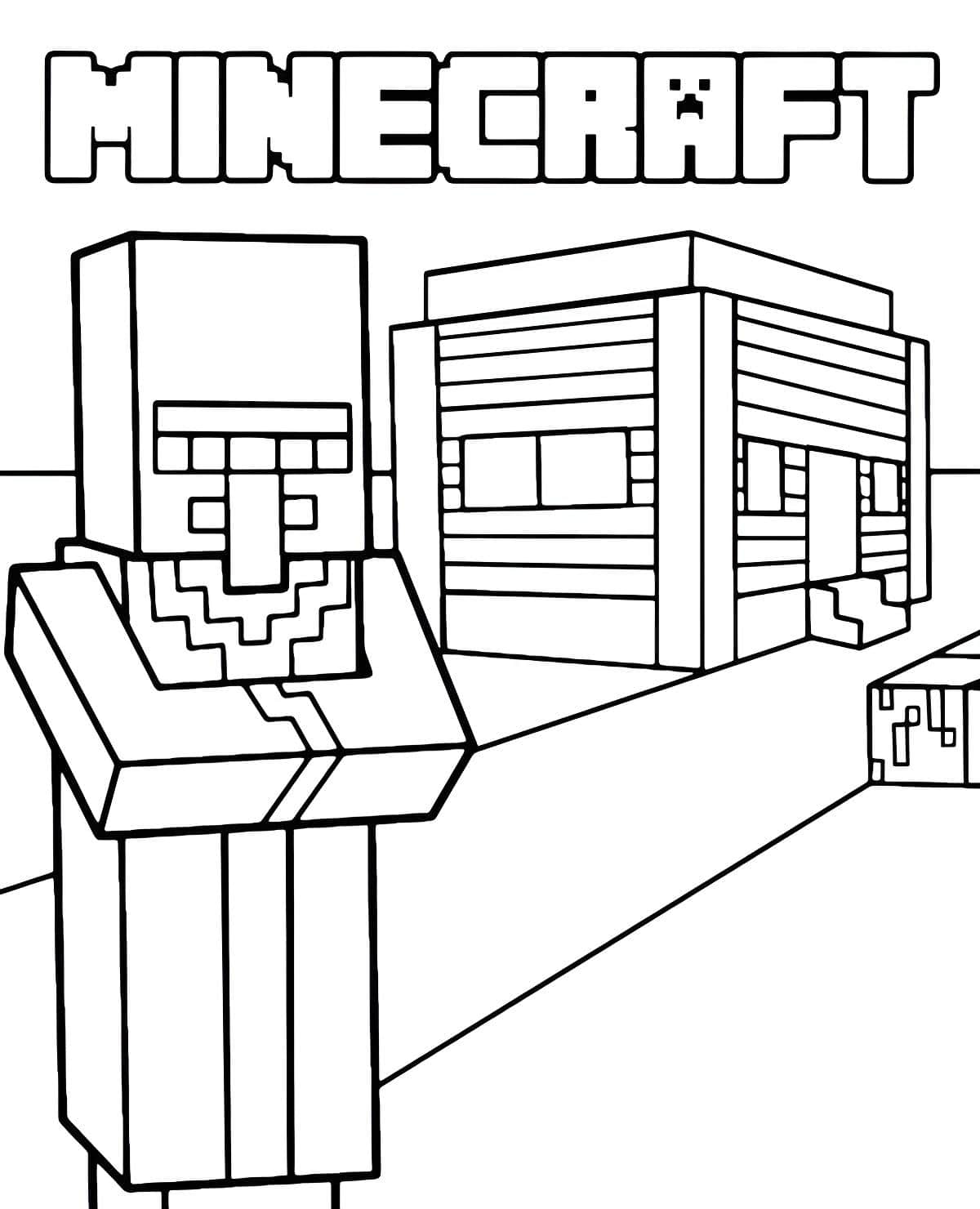 Desenho Villager Do Minecraft Para Colorir Minecraft - Desenho de Minecraft para colorir