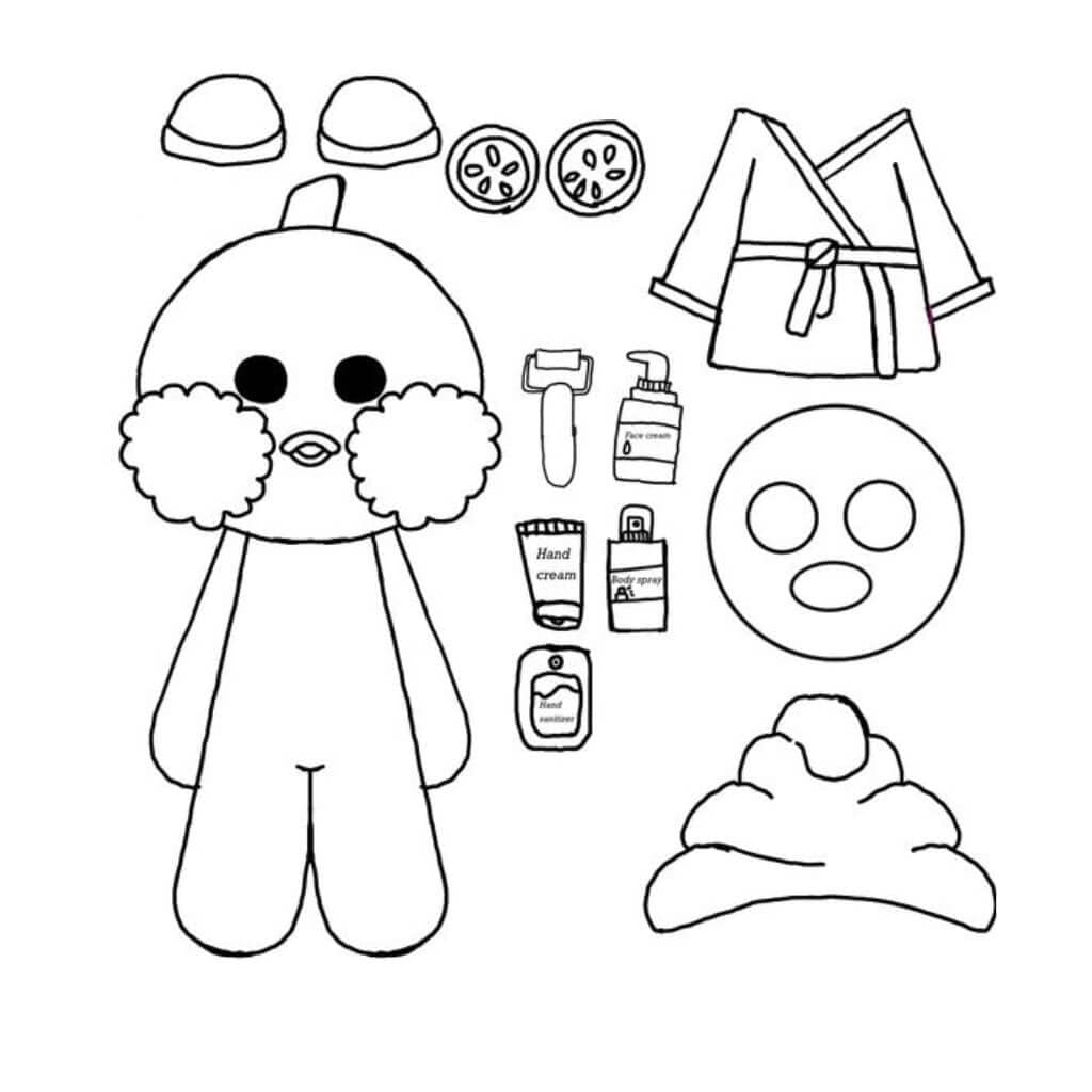 Desenhos Paper Duck Para Imprimir E Colorir 04 1 - Desenho de Paper Duck para colorir e imprimir grátis