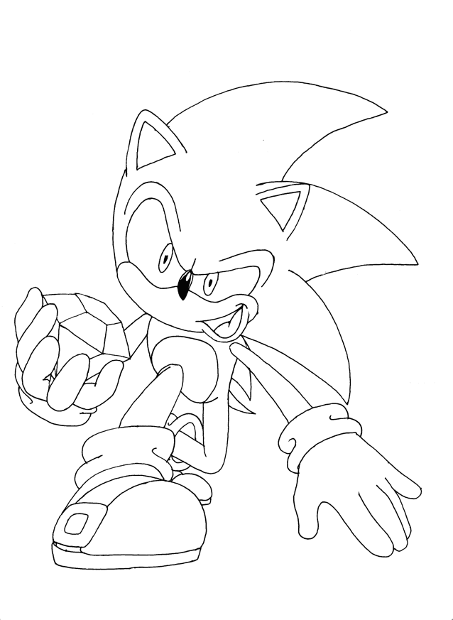 Desenho Sonic Imprimir 06 - Desenho de Sonic para colorir e imprimir grátis