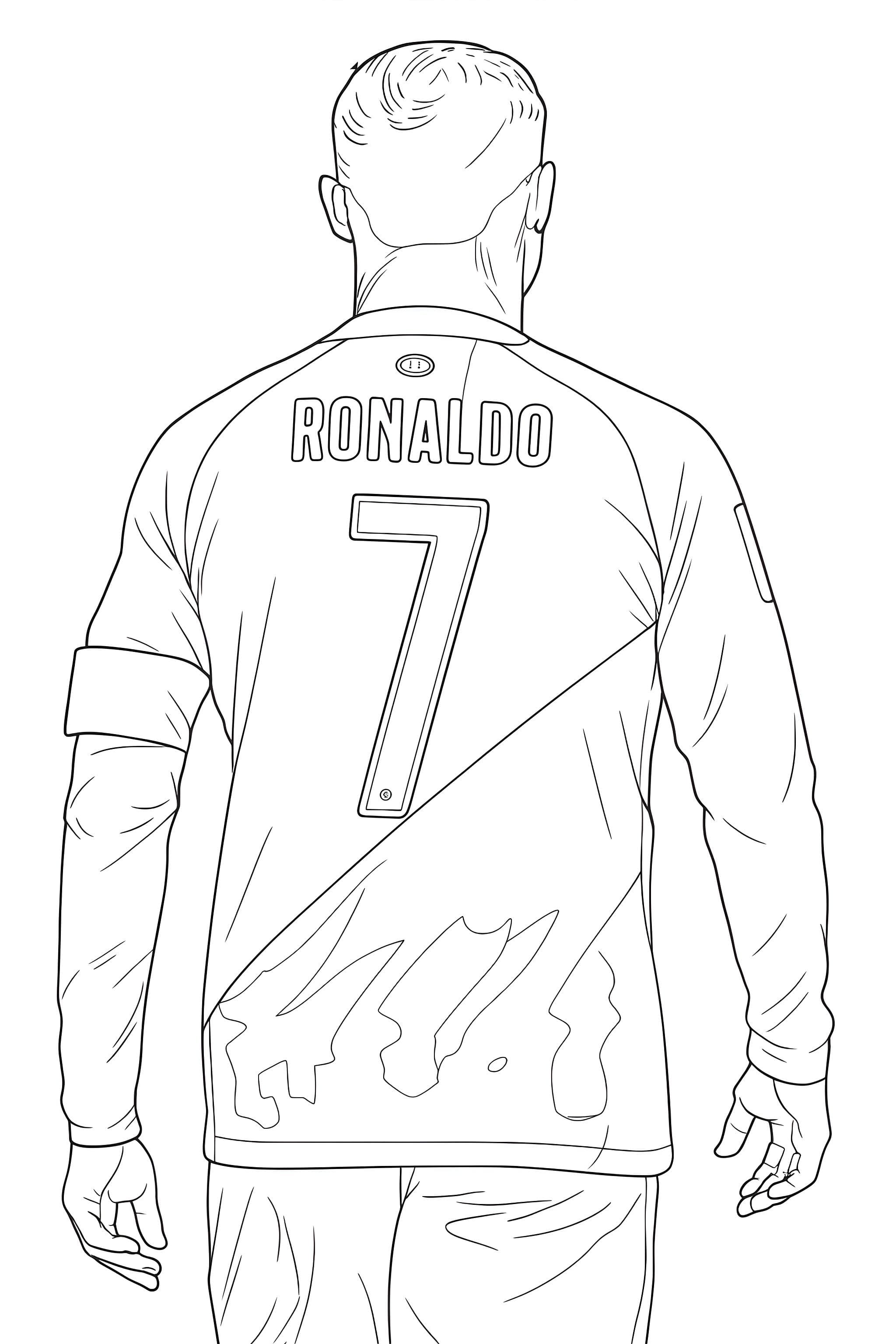 Cristiano ronaldo com a 7 na camisa de portugal para colorir Cristiano ronaldo com a 7 na camisa de portugal para colorir - Desenho de Cristiano Ronaldo para colorir e imprimir grátis