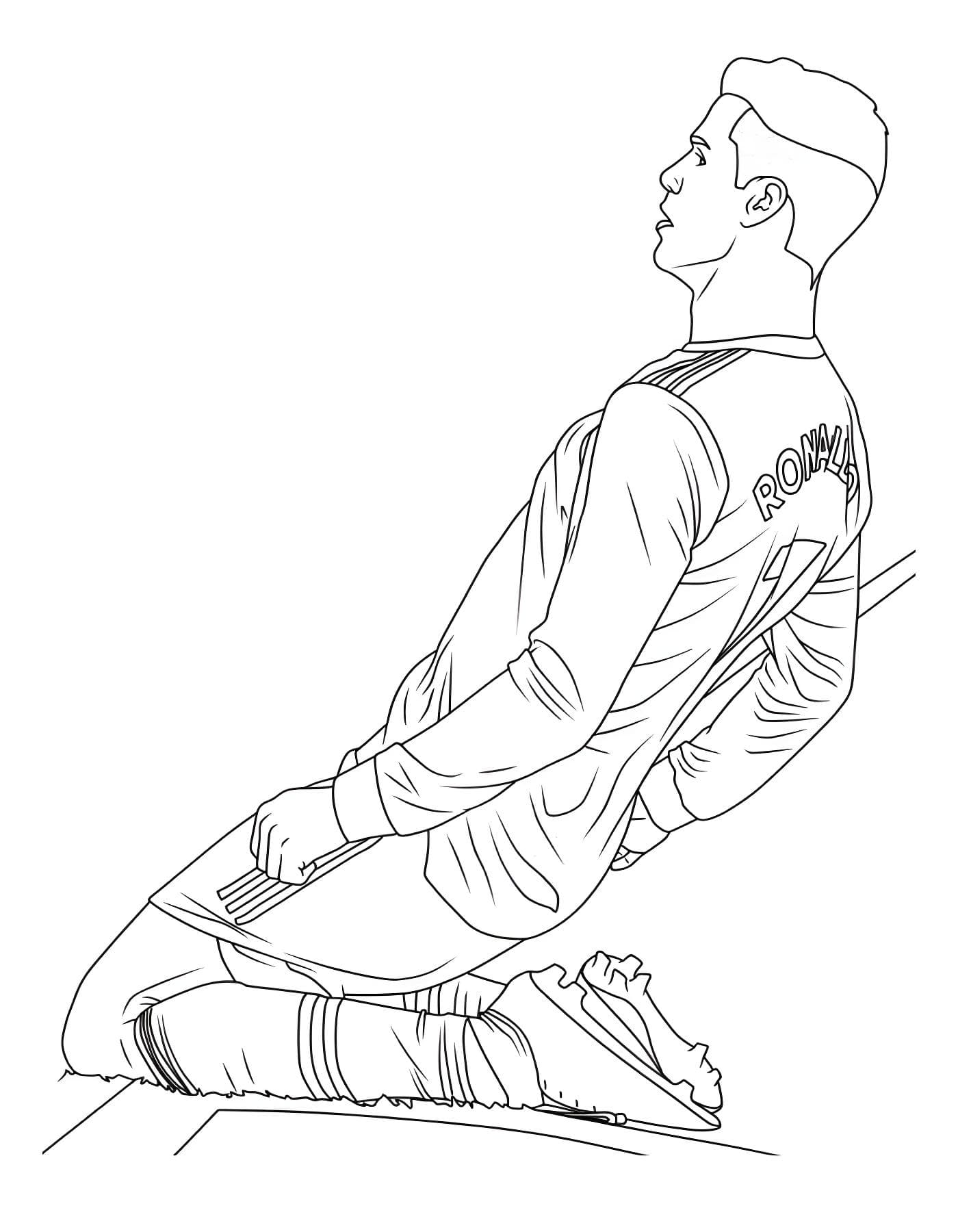 Cristiano ronaldo comemorando para colorir Cristiano ronaldo comemorando para colorir - Desenho de Cristiano Ronaldo para colorir e imprimir grátis