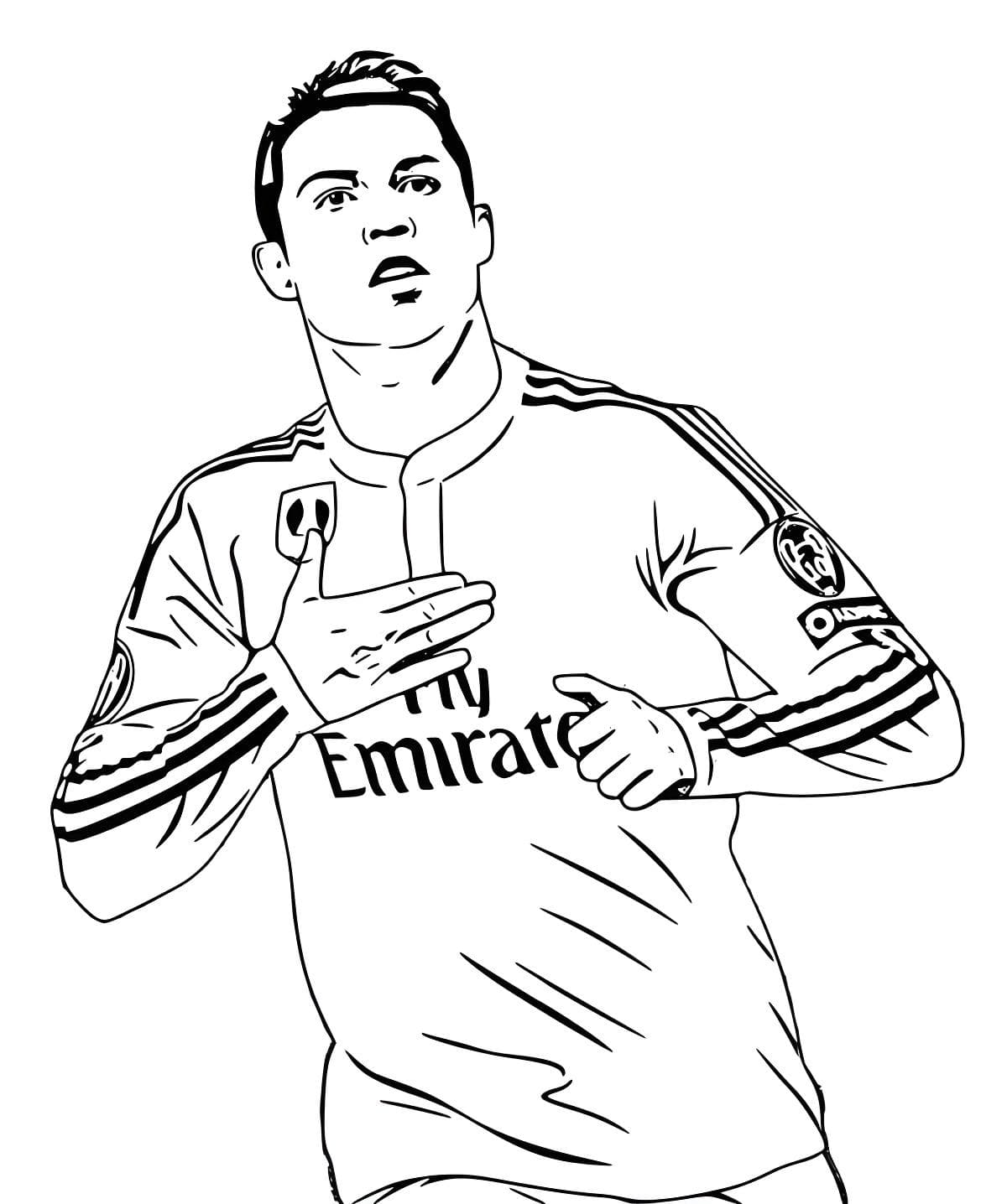 Cristiano ronaldo no real madrid para colorir Cristiano ronaldo no real madrid para colorir - Desenho de Cristiano Ronaldo para colorir e imprimir grátis