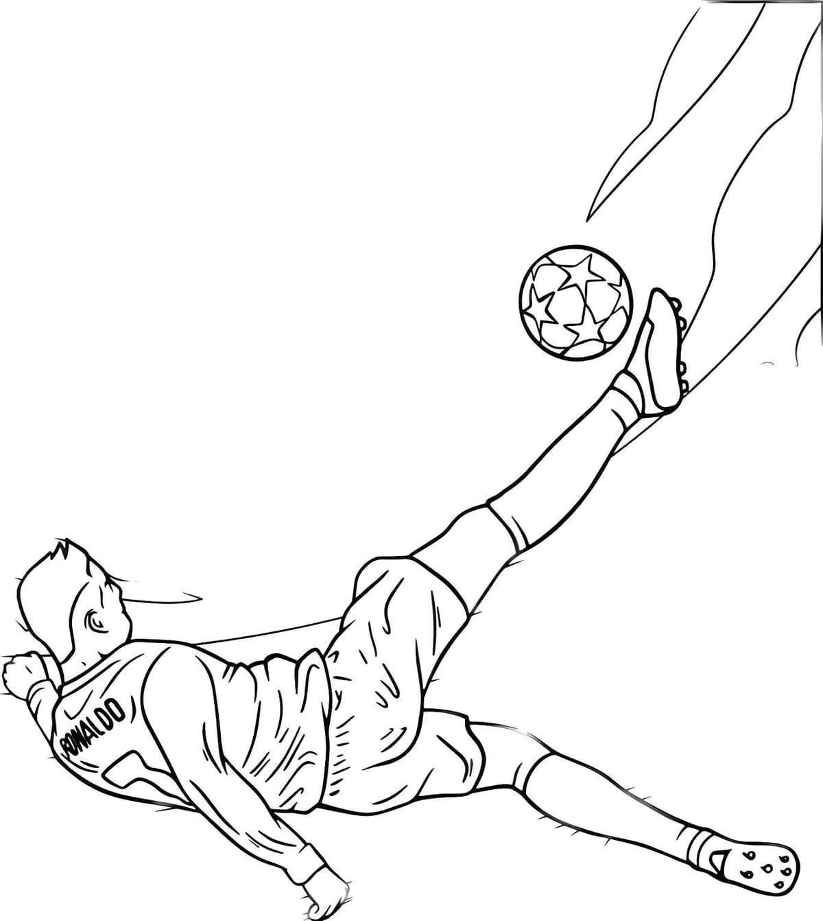 Chilena de cristiano ronaldo contra a juventus para colorir Chilena de cristiano ronaldo contra a juventus para colorir - Desenho de Cristiano Ronaldo para colorir