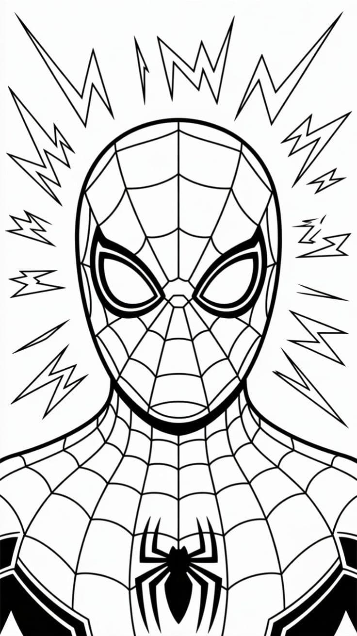 Homem aranha para colorir Min Homem aranha para colorir Min - Desenho de Homem-Aranha para colorir