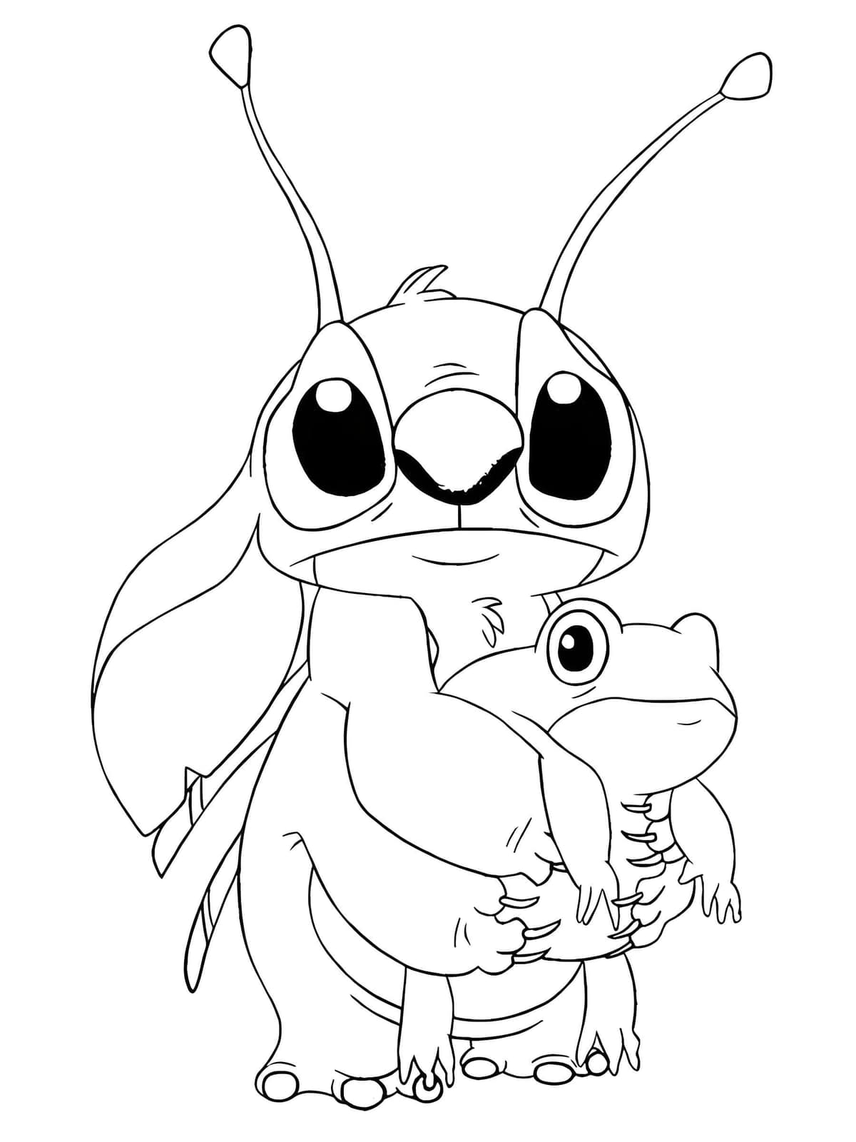 Desenho Da Angel De Lilo E Stitch Com Sapo Para Colorir Desenho Da Angel De Lilo E Stitch Com Sapo Para Colorir - Desenho de Lilo & Stitch para colorir