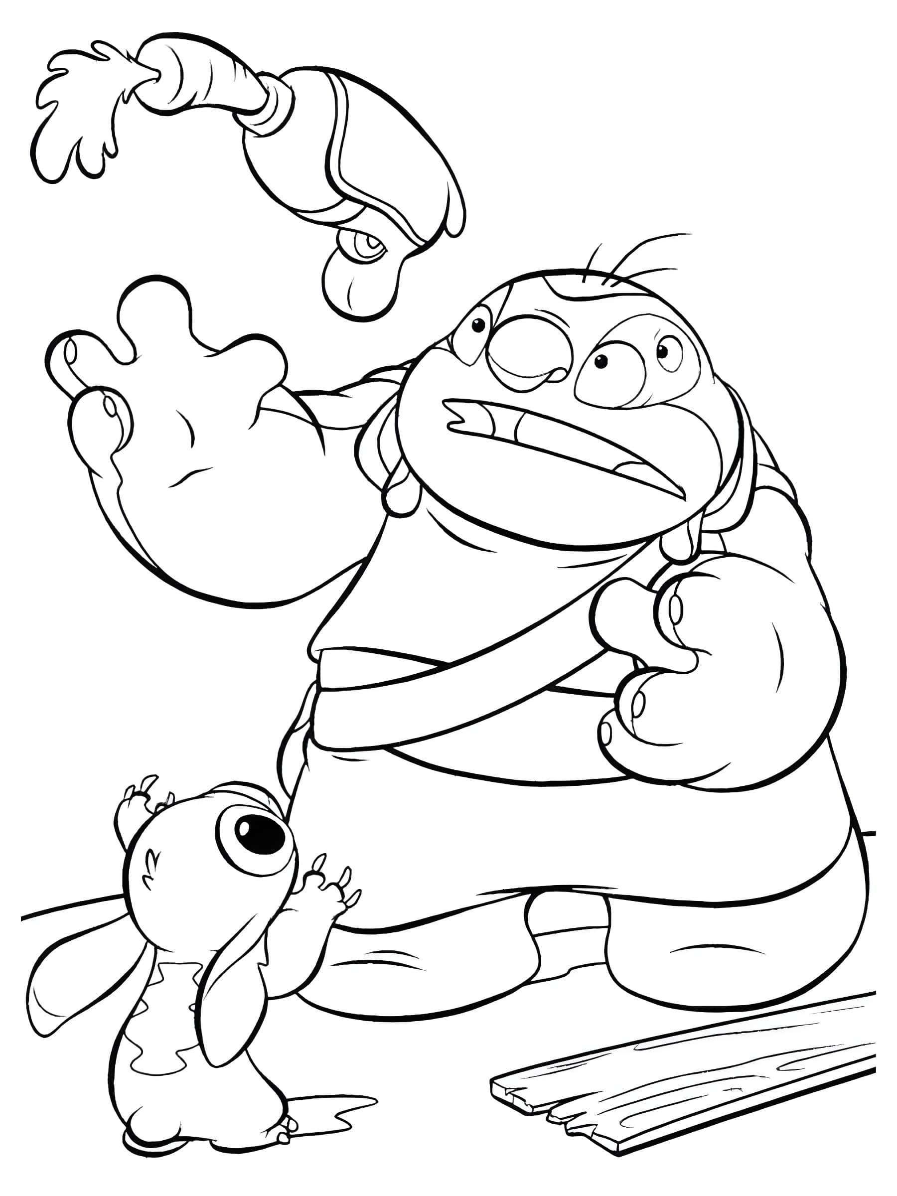 Desenho Do Jumba Jookiba E Stitch Para Colorir Desenho Do Jumba Jookiba E Stitch Para Colorir - Desenho de Lilo & Stitch para colorir e imprimir grátis