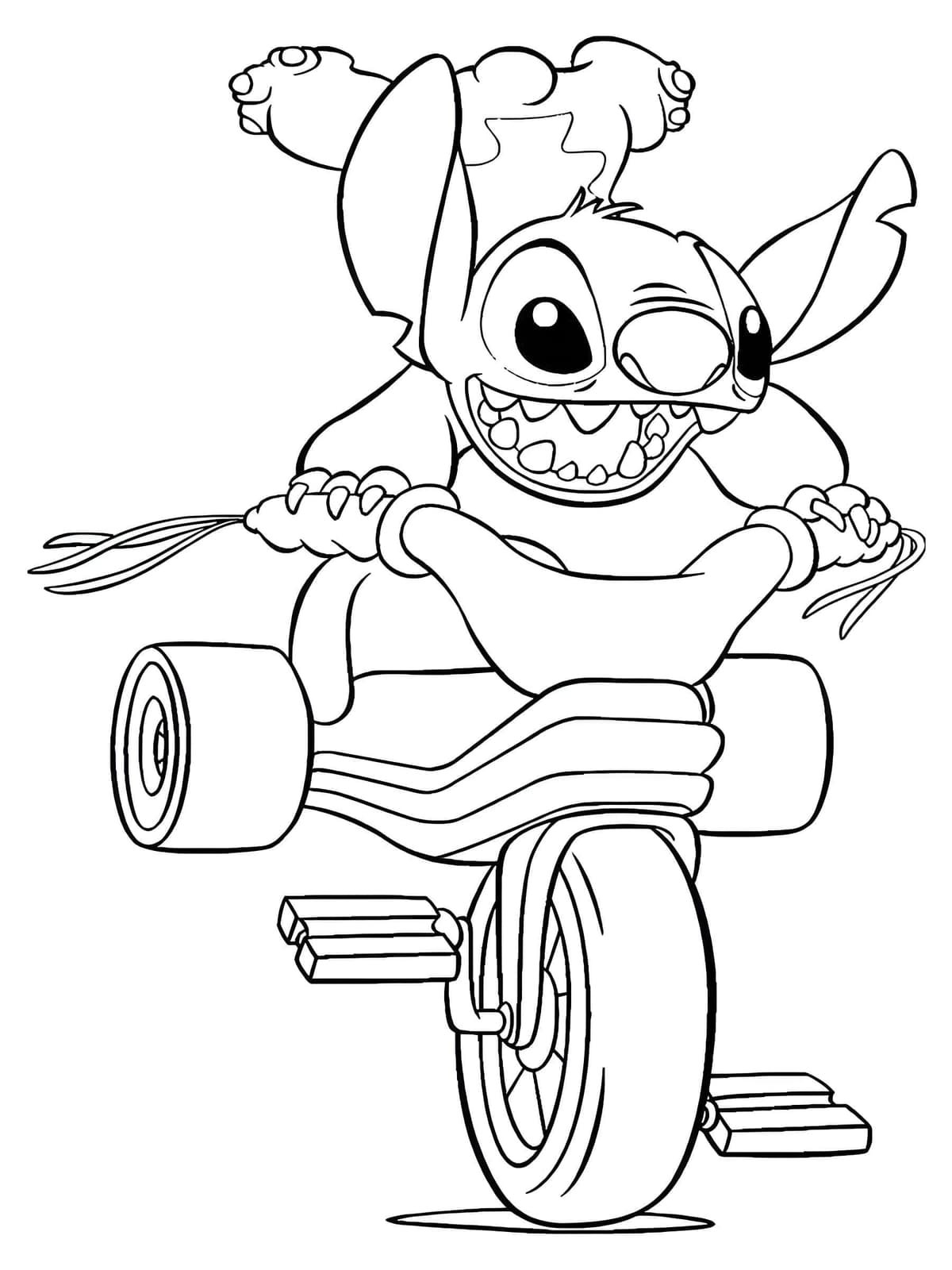 Desenho Do Stitch Andando De Bicicleta Para Colorir Desenho Do Stitch Andando De Bicicleta Para Colorir - Desenho de Lilo & Stitch para colorir