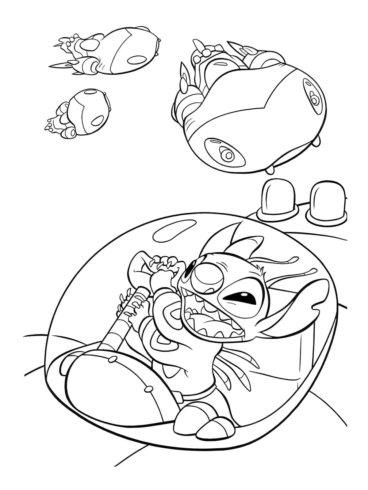 Imagem Do Stitch Dirigindo Para Colorir Imagem Do Stitch Dirigindo Para Colorir - Desenho de Lilo & Stitch para colorir