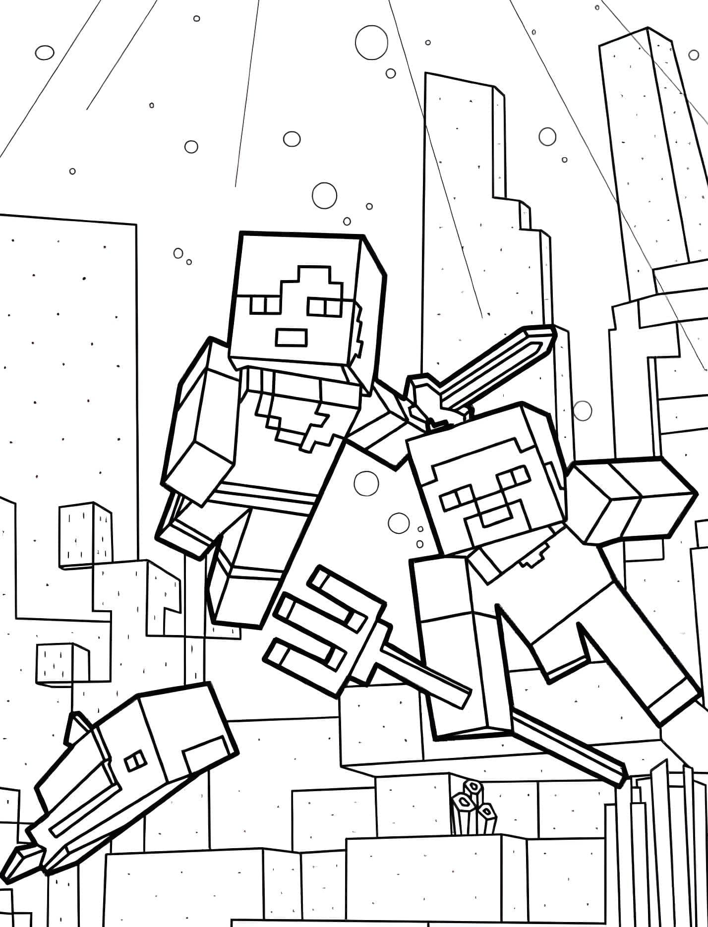 Desenho Steve No Mar De Minecraft Para Imprimir Minecraft Desenho Steve No Mar De Minecraft Para Imprimir Minecraft - Desenho de Minecraft para colorir e imprimir grátis