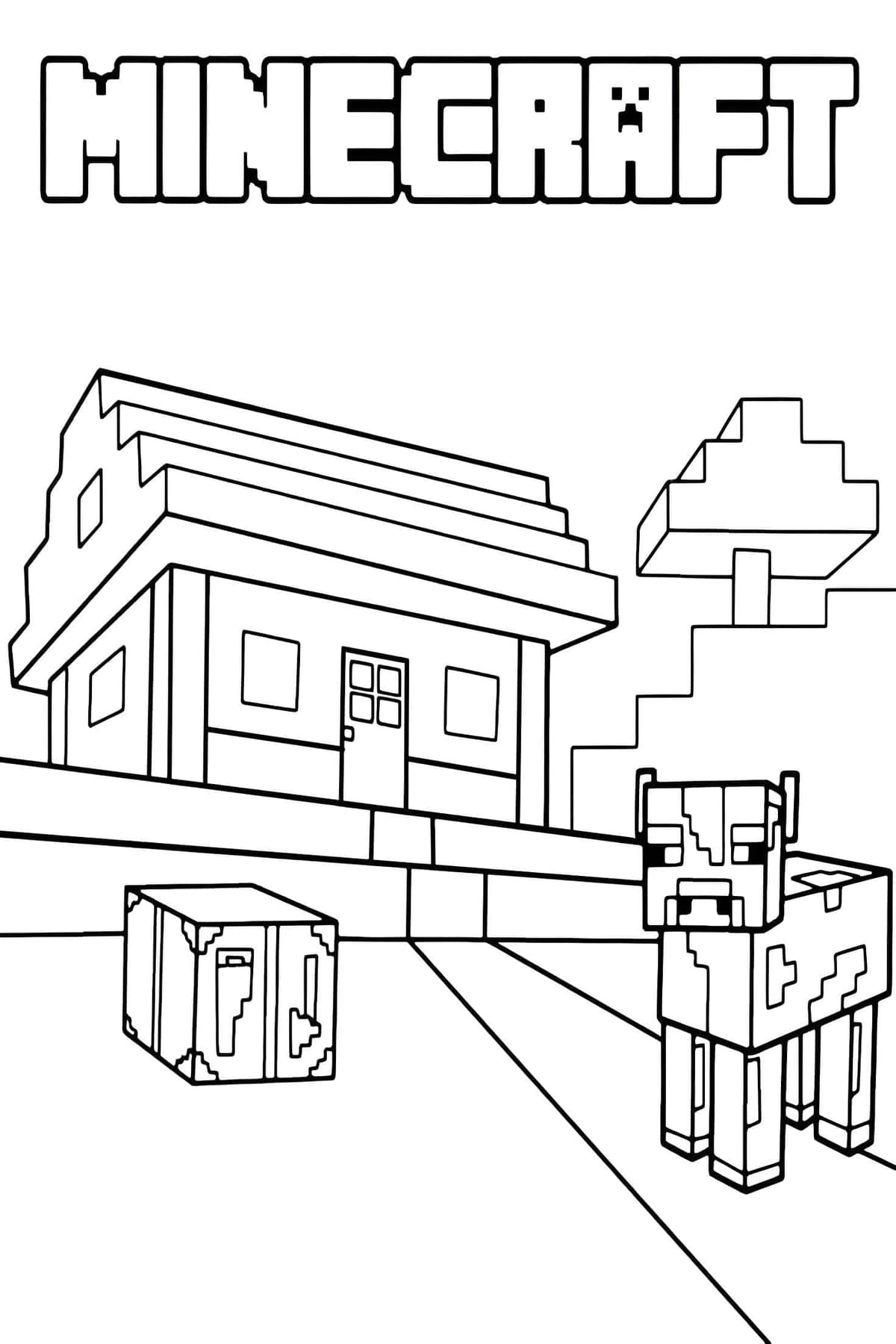 Desenho Vaca Do Minecraft Para Colorir Minecraft Desenho Vaca Do Minecraft Para Colorir Minecraft - Desenho de Minecraft para colorir