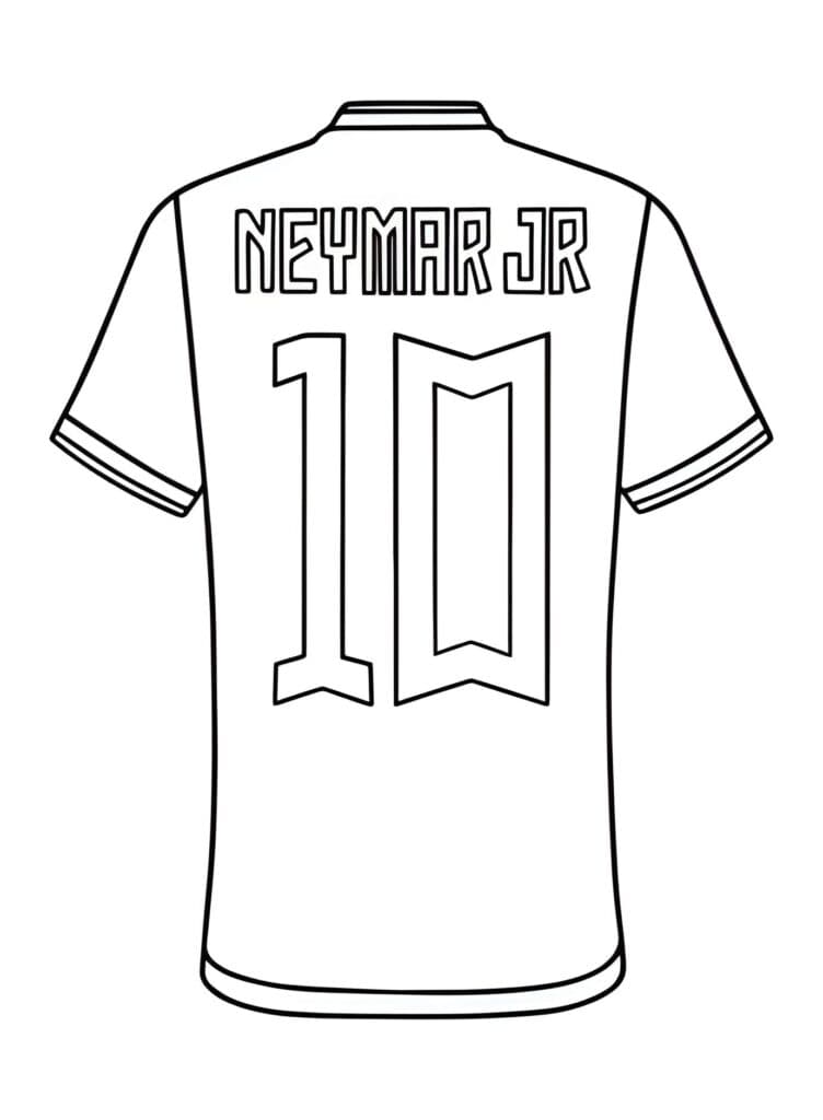 Desenho de Neymar Jr para colorir e imprimir grátis