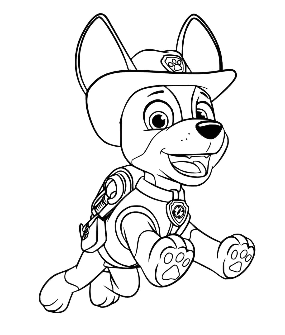 Desenho De Chase Feliz Para Colorir Desenho De Chase Feliz Para Colorir - Desenho de Patrulha Canina para colorir