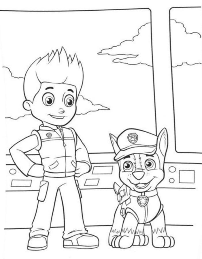 Desenho De Ryder E Chase Da Patrulha Canina Para Colorir Desenho De Ryder E Chase Da Patrulha Canina Para Colorir - Desenho de Patrulha Canina para colorir e imprimir grátis