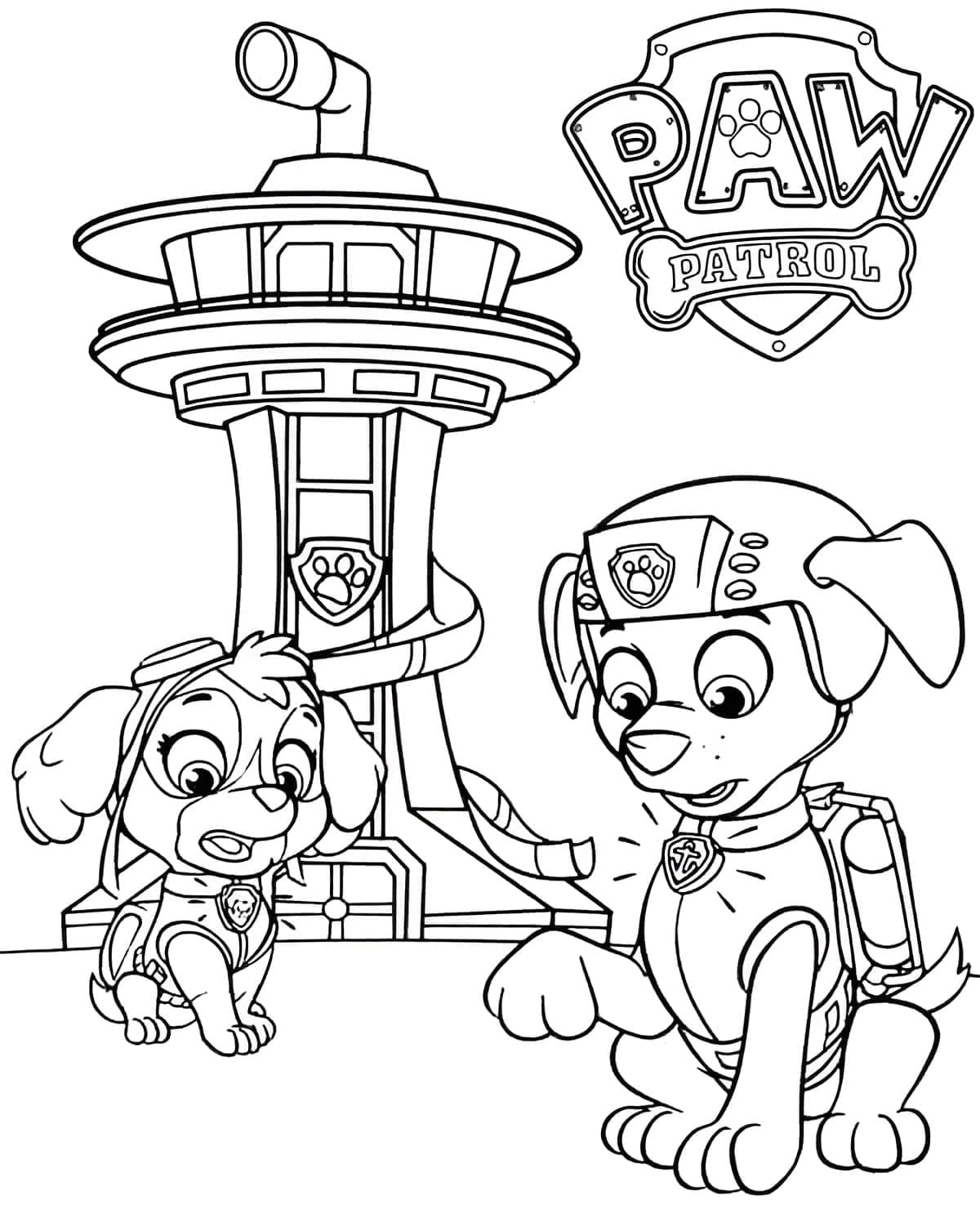 Desenho De Zuma E Skye Da Patrulha Canina Para Colorir Desenho De Zuma E Skye Da Patrulha Canina Para Colorir - Desenho de Patrulha Canina para colorir e imprimir grátis