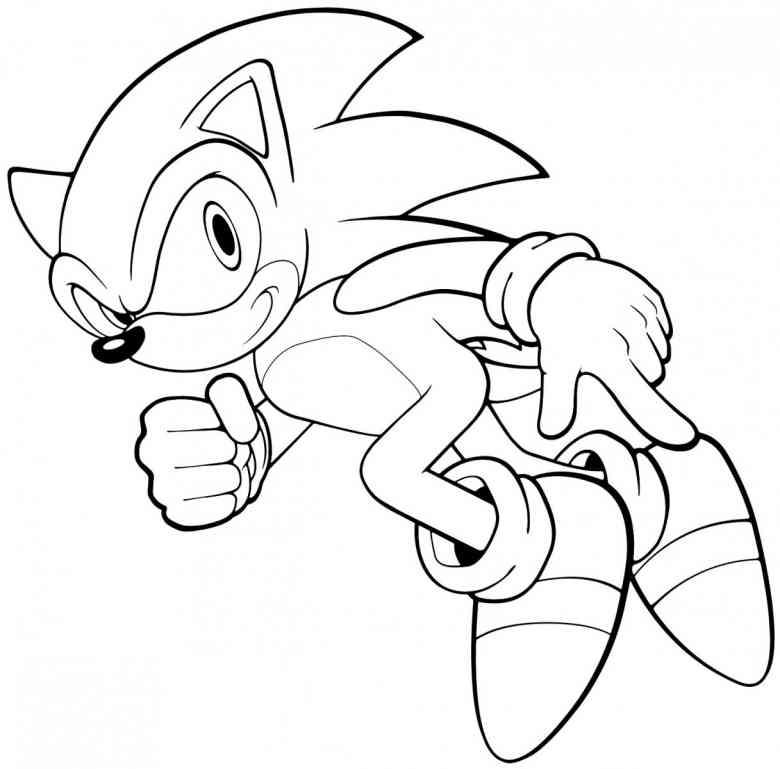 Desenho Sonic Imprimir 09 Desenho Sonic Imprimir 09 - Desenho de Sonic para colorir